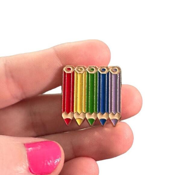unbranded Jewelry - Rainbow Color Pencil enamel pin teacher gift pin lgbtq pride